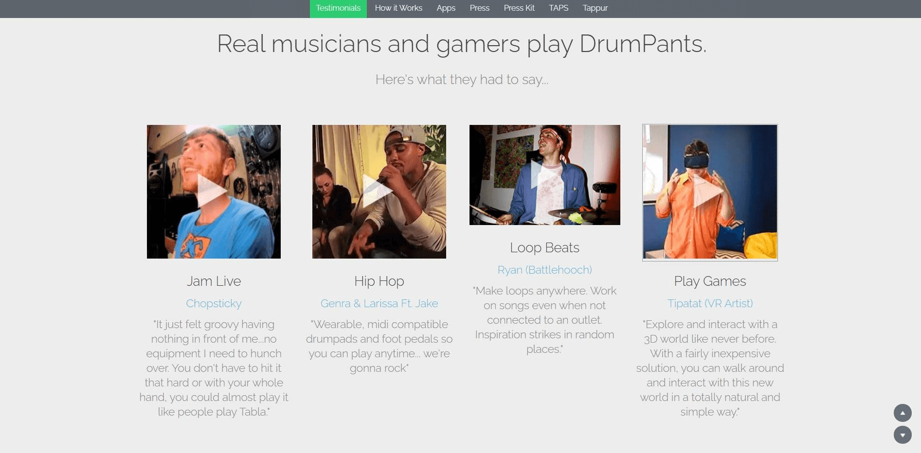 null Drum Pants website